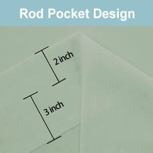 DWCN Bean Green Sheer Curtains Semi Transparent Voile Rod Pocket Curtains for Bedroom and Living Room, 42 x 54 inches Long, Set of 2 Panels