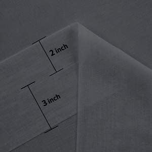 DWCN Dark Grey Sheer Curtains Semi Transparent Voile Rod Pocket Curtains for Bedroom and Living Room, 42 x 63 inches Long, Set of 2 Panels