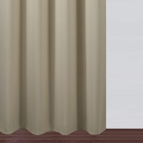 LEMOMO Beige Thermal Blackout Curtains/38 x 54 Inch/Set of 2 Panels Room Darkening Curtains for Bedroom
