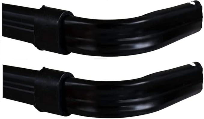 Yafa Home Fashion Heavy Duty Single Standard Adjustable Curtain Rod Hardware Included(Black, 66"-128"[2PCS])