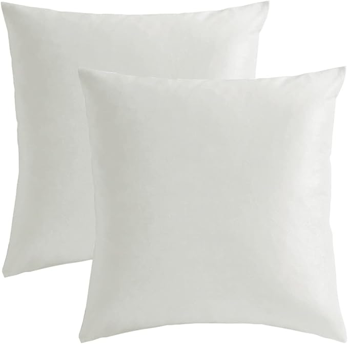 GIGIZAZA Decorative Couch Throw Pillow Covers,Set of 2 Rice Ivory White Square Pillow Cushion Covers 22x22,Pillow Cases Velvet Pillow Covers