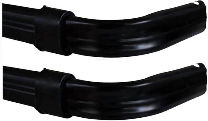 Yafa Home Fashion Heavy Duty Single Standard Adjustable Curtain Rod Hardware Included (Black, 48" - 86" [2PCS])