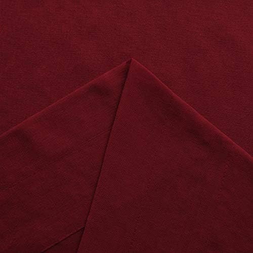 DWCN Christmas Burgundy Sheer Curtains Semi Transparent Voile Rod Pocket Curtains for Bedroom and Living Room, 52 x 72 inches Long, Set of 2 Panels