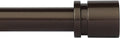 Byondeth Curtain Rods for Windows 16 to 200 Inches Adjustable Length 1 Inch Diameter Window Curtain Rod with Aluminium End Cap, Antique Bronze