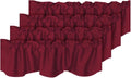 H.VERSAILTEX 4 Panels Blackout Red Christmas Curtain Valances for Kitchen Windows/Living Room/Bathroom Privacy Protection Rod Pocket Winow Valance Curtains, 52" W x 18" L, Burgundy