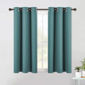 NICETOWN Blackout Curtain Panels for Bedroom, 2 Panels, W42 x L60 inches, Sea Teal, Thermal Insulated Grommet Top Blackout Draperies and Drapes