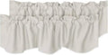 H.VERSAILTEX 2 Panels Blackout Curtain Valances for Kitchen Windows/Living Room/Bathroom Privacy Protection Rod Pocket Decoration Scalloped Window Valance Curtains, 52" W x 18" L, Ivory/Cream