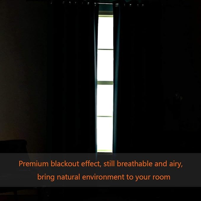 H.VERSAILTEX Blackout Patio Curtains 100 x 84 Inches for Sliding Door Extral Wide Blackout Curtain Panels Thermal Insulated Room Divider - Grommet Top, 7' Tall by 8.5' Wide - Fog