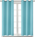 BGment Baby Blue Short Curtains for Kitchen Window, Room Darkening Curtains 45 Inch Length Thermal Insulated Drapes for Small Bedroom, Set of 2 Panels, 38 x 45 Inch