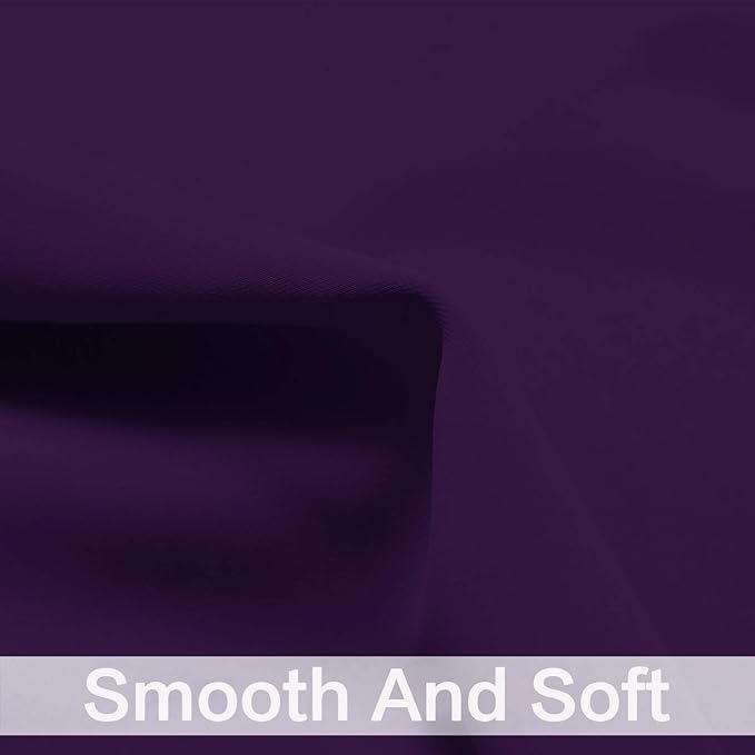 Yakamok Blackout Curtains for Bedroom,Thermal Insulated Blackout Grommet Top Drapes for Living Room,Purple,38x84 Inch, 2 Panels