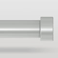 VOIIY Silver Curtain Rods for Windows 66 to 120 Inch(5.5-10 Feet),1" Diameter Drapery Rods with Modern Style End Cap Finials,Size:36-120 Inch,Antique Silver