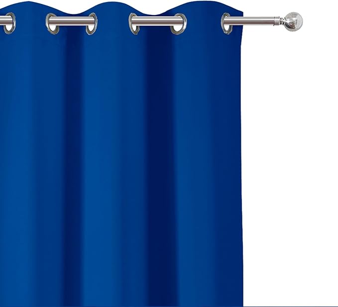 LEMOMO Blackout Curtains 66 x 72 Inch Long Royal Blue Curtains Set of 2 Panels Room Darkening Curtains for Bedroom and Living Room