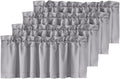 H.VERSAILTEX Blackout Valances for Windows,Kitchen Valance Curtains for Living Room/Bedroom/Bathroom/Basement Privacy Rod Pocket Short Window Valance Curtains, 4 Panels 52" W x 18,Dove Gray