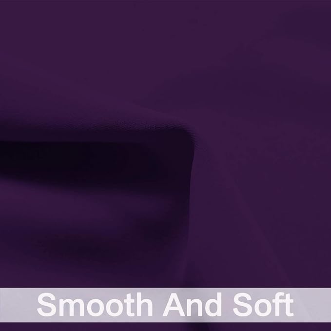 Yakamok Kitchen Bathroom Window Curtains - Blackout Curtains Small Window Short Drapes for Bedroom Living Room Kids Nursery Room(2 Panels,Purple,52x36 Inch)