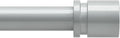 Byondeth Curtain Rods for Windows 16 to 240 Inches Adjustable Length 1 Inch Diameter Window Curtain Rod with Aluminium End Cap, Silver Gray