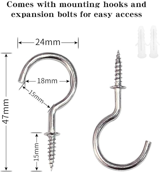 BEL AVENIR Curtain Tiebacks Ropes Tie-Backs, Handmade Curtain Holdbacks with 2 Metal Screw Hooks (Cream, 2pack)