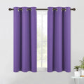 NICETOWN Blackout Curtains & Drapes for Bedroom, Lilac Purple, W34 x L48, Set of 2, Triple Weave Grommet Top Thermal Insulated Light Blocking Panels for Bathroom/Living Room