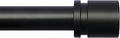 Byondeth Curtain Rods for Windows 16 to 88 Inches Adjustable Length 1 Inch Diameter Window Curtain Rod with Aluminium Finials, Black