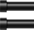VOIIY 2 Pack Curtain Rods for Windows 28 to 48 Inch(1.5-5 Feet),Black 1'' Diameter Drapery Rods with End Cap Style Design,Modern Adjustable Heavy Duty Curtain Rod,Size:30''-60''