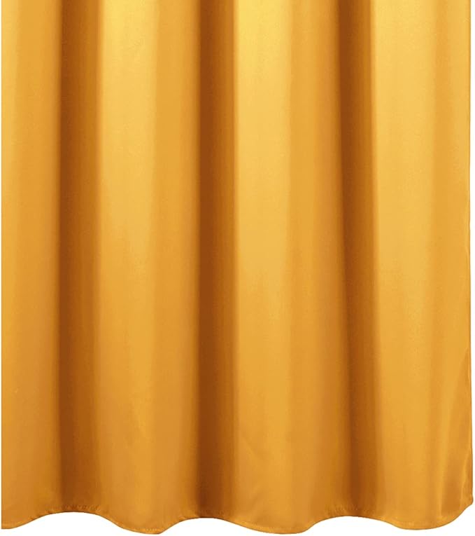 LEMOMO Blackout Curtains 66 x 84 inch/Yellow Curtains Set of 2 Panels/Thermal Insulated Room Darkening Bedroom Curtains