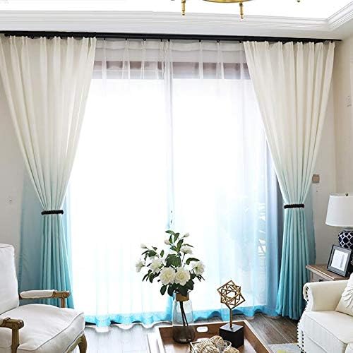 Curtain Tiebacks Ropes, 4pcs Decorative Handmade Tie Backs Curtain Holdbacks Holders Cord for Window Sheer Drapes Indoor Outdoor, Black