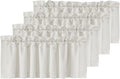 H.VERSAILTEX 4 Panels Blackout Valances for Small Windows Thermal Insulated Short Curtains Privacy Decorative Rod Pocket Shade for Kitchen/Living Room/Cafe/Bathroom/Laundry,52" W x 18" L,Pale Oak