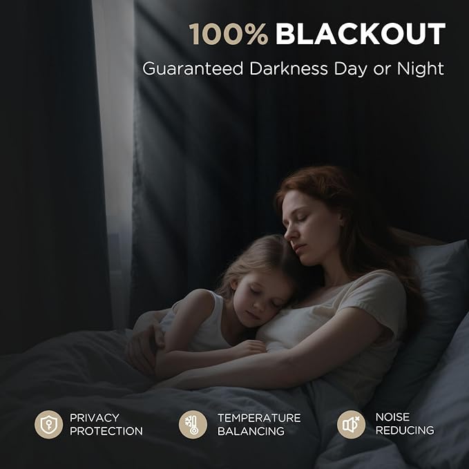 Joydeco Blackout Curtains for Bedroom - 120 Inch Long 100% Light Blocking 2 Panels Sage Green Drapes, Thermal Insulated Room Darkening Curtains, Linen Textured for Living Room, Rod Pocket & Back Tabs