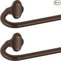 TVWOO Bronze Wrap Around Curtain Rods 2 Pack:Small Blackout Adjustable Window Curtain Rod for Bedroom Kitchen Apartment Renter Friendly,Room Darkening Curved Drapery Rods Easy Install,Brown 28-48 Inch