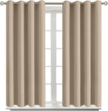 BGment Blackout Curtains - Grommet Thermal Insulated Room Darkening Bedroom and Living Room Curtains, Set of 2 Panels (46 x 54 Inch, Sand)