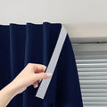 Self Adhesive Portable Blackout Curtains for Bedroom Easy to Install Window Thermal Lnsulated Kitchen Room Darkening Small Window Curtains, 35" W X 59" L, Navy Blue, 1 Panel