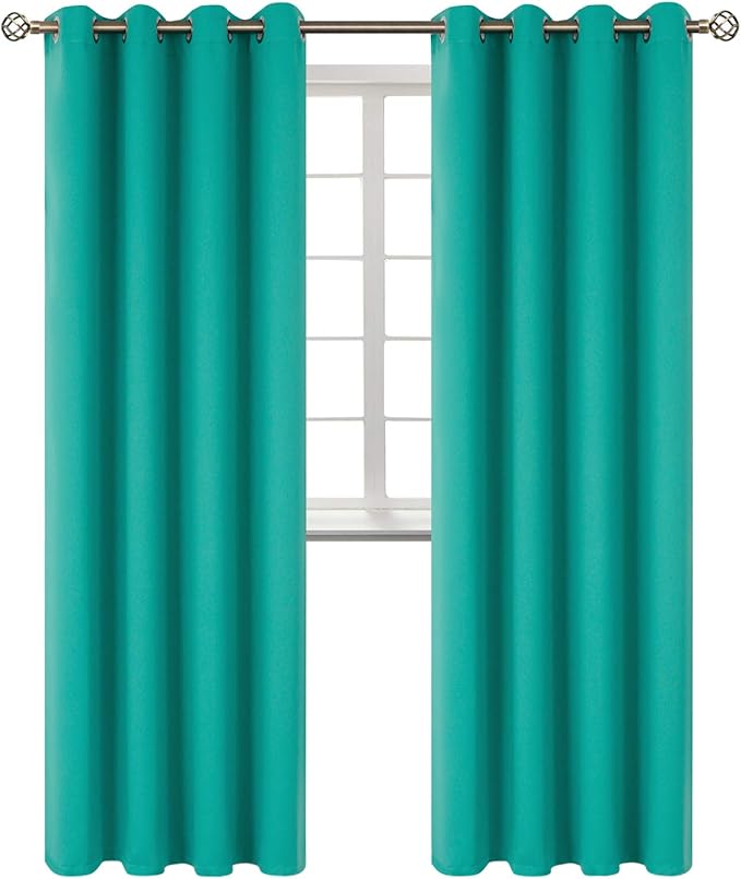 BGment Room Darkening Curtains 120 Inches Long - Grommet Thermal Insulated Drapes Window Treatment Curtains for Bedroom, 2 Panels, 52 x 120 Inch, Teal