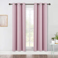 NICETOWN Blackout Window Curtains 70" L, 2 Panels, 34 inch, Baby Pink, Grommet Top Room Darkening Thermal Insulated Vertical Window Drapes Modern for Flat/Apartment