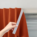 Self Adhesive Curtains Portable Blackout Curtain Simple and Easy to Install Bedroom Window Thermal Lnsulated Kitchen Room Darkening Black Small Drapes, 59" W X 59" L, Orange, 1 Panel