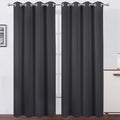 LEMOMO Blackout Curtains 66 x 84 inch/Dark Grey Curtains Set of 2 Panels/Thermal Insulated Room Darkening Bedroom Curtains