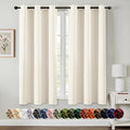 MIULEE Birch Blackout Curtains for Bedroom Living Room 45 Inches Long 2 Panels, Thermal Insulated Room Darkening Drapes Solid Grommet Noise Reduction Light Blocking Window Treatments 40x45 Inch