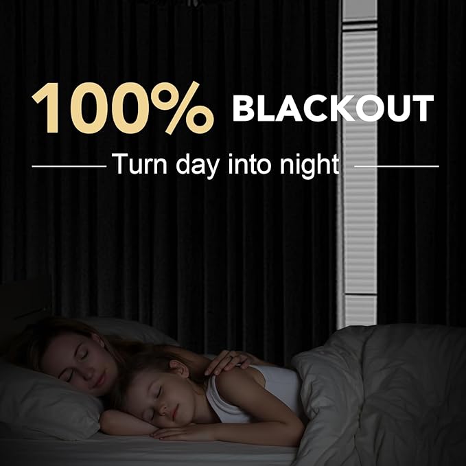 H.VERSAILTEX 100% Blackout Curtains for Bedroom Thermal Insulated Linen Textured Curtains Heat and Full Light Blocking Drapes Living Room Curtains 2 Panel Sets, Bleached Sand, 42x63 Inch