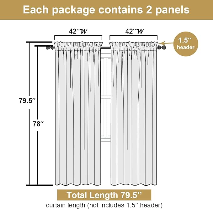 Lecloud Leia White Sheer Curtains 78 Inches Long 2 Panels, Privacy Airy Voile Jacquard Leaf Textured Curtains, Dual Rod Pockets Farmhouse Drapes for Living Room Bedroom Dining Room, 42" W x 78" L