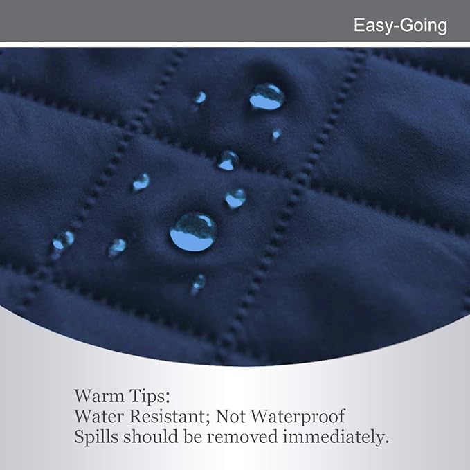 Easy-Going Reversible Couch Cover for 3 Cushion Couch Sofa Cover for Dogs Water Resistant Furniture Protector Cover with Foam Sticks Elastic Straps for Pet Cat (Sofa, Navy/Ivory)