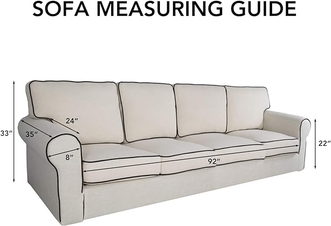 PureFit Super Stretch 4 Seater Sofa Slipcover – Spandex Non Slip Soft Couch Sofa Cover, Washable Furniture Protector with Non Skid Foam and Elastic Bottom for Kids, Pets （XX Large, Chocolate）