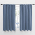 NICETOWN Blackout Curtains for Bedroom, Blackout Curtain Panels, Window Treatment Energy Saving Thermal Insulated Solid Rod Pocket Blackout Drapes/Draperies (Stone Blue, 1 Pair, 42 by 48-inch)