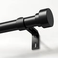 IFELS Heavy Duty Curtain Rods for Windows 72 to 144 Inch, 1 Inch Adjustable Black Curtain Rod Set with Easy Installation and Modern Design (A1,Black,30-150")