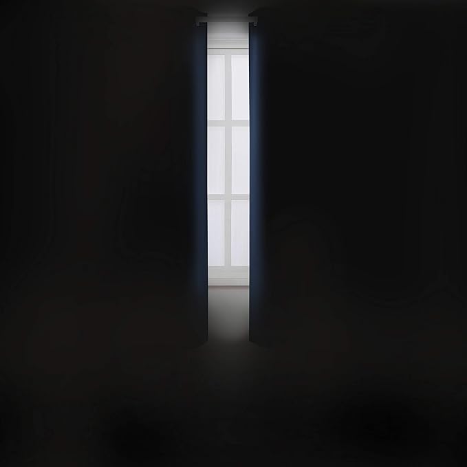 LEMOMO Navy Blue Thermal Blackout Curtains/38 x 63 Inch/Set of 2 Panels Room Darkening Curtains for Bedroom