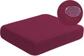 Water Repellent Sofa Couch Cushion Covers Sofa Seat Slipcover, Armchair Furniture Protector for Camper, Soft Flexibility Chair Cushion Cover, Christmas Decor (Small, Wine)
