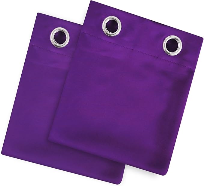 LEMOMO Blackout Curtains 52 x 90 Inch Long Purple Curtains Set of 2 Panels Room Darkening Curtains for Bedroom and Living Room