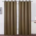 LEMOMO Blackout Curtains 66 x 95 inch/Brown Curtains Set of 2 Panels/Thermal Insulated Room Darkening Bedroom Curtains