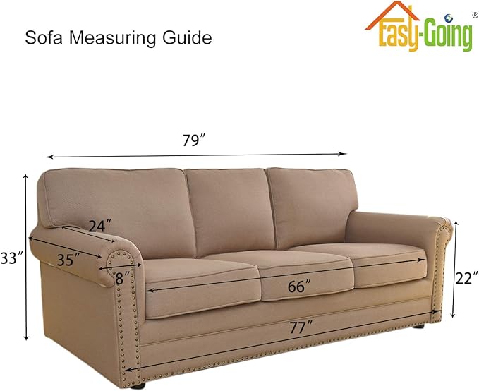 Easy-Going Stretch Sofa Slipcover 1-Piece Sofa Cover Furniture Protector Couch Soft with Elastic Bottom for Kids, Polyester Spandex Jacquard Fabric Small Checks (Sofa, Deep Teal)