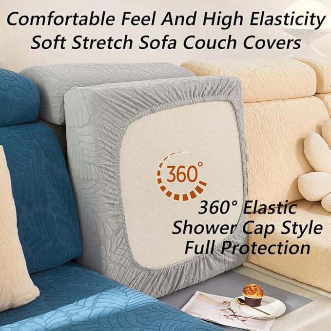 Soothing Home Sofa Covers, Sofa Hero Covers, Wear-Resistant Universal Couch Covers Washable Stretch Sectional Couch Cushion Covers (Green,Chaise Cover)