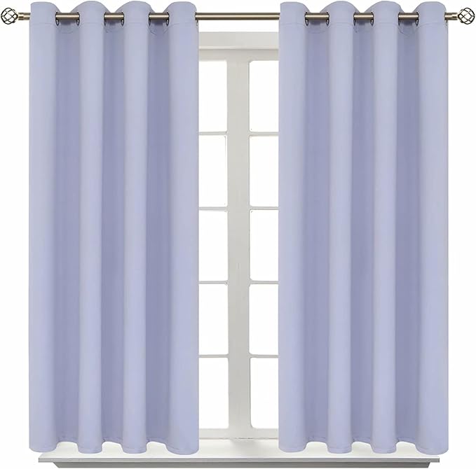 BGment Room Darkening Curtains 54 Inches Long - Grommet Thermal Insulated Drapes Window Treatment Curtains for Bedroom, 2 Panels, 52 x 54 Inch, Lavander