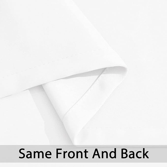 Yakamok Blackout Curtains Room Darkening Thermal Insulated Window Panels,Solid Grommet Top Drapes for Bedroom/Living Room(62Wx96L, Pure White, 2 Panels)