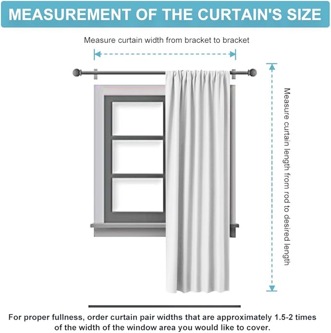 RYB HOME Curtains for Bedroom Living Room 63 inches Long, Thermal Insulated Privacy Rod Pocket Drapes for Nursery Office Home Theater, Width 42 by Length 63, Natural, 2 Panels